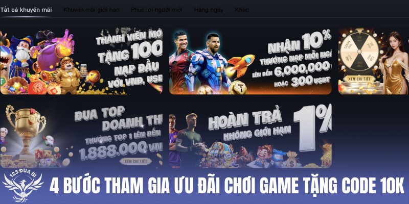 hướng dẫn tham gia ưu đãi code 10k tân thủ
